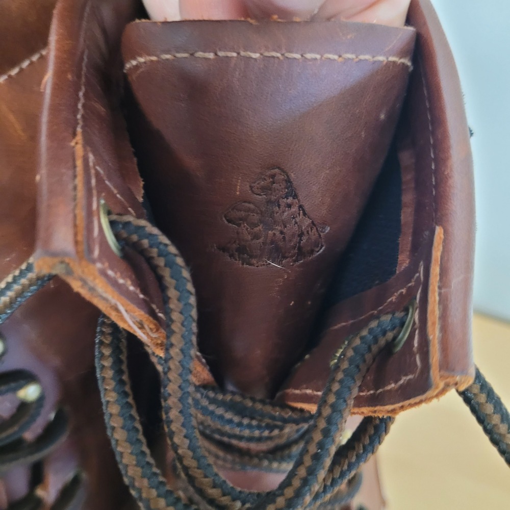 Golden Retriever Work Boots Men 14W Brown Leather Sympatex Vibram Gorpcore 9010 - Picture 7 of 12